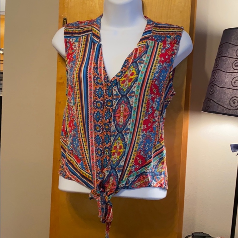 American Rag sleeveless cropped tie top
